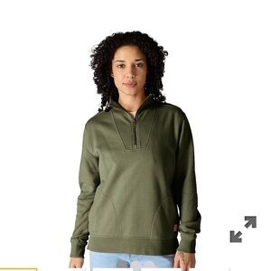 Sage Green Half-Zip Women's Sweater